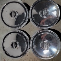 1955 1956 Ford Victoria HT 4 Hub Caps Lot OEM Wheel Covers Center Caps - £116.86 GBP