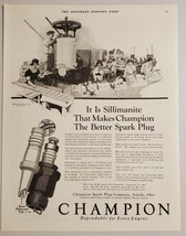 1924 Print Ad Champion Spark Plugs Manufacturing Facility Toledo,Ohio - £13.72 GBP