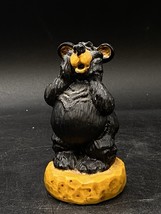 Little Black Bear Resin Figurine 3.5&quot; Signed RJR - €17,19 EUR