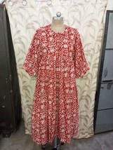 Pure Cotton Long Dress Indian Block Print Colourful Summer Earthy Elegan... - $54.99