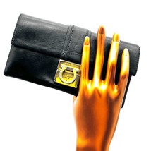 Salvatore Ferragamo Leather Wallet Black - $196.02