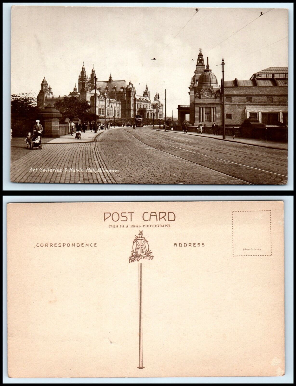 Primary image for UK / SCOTLAND RPPC Photo Postcard - Glasgow, Art Galleries & Kelvin Hall BZ5