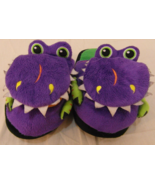 DISCONTINUED Youth Unisex Purple Green Large House Slippers YOUTH LARGE 2-3 - $26.10 CAD