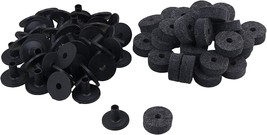 Yibuy Black Felt Washers Plastic Long Flanged Cymbal Sleeves Pack Of 20 Drum Set - £29.82 GBP