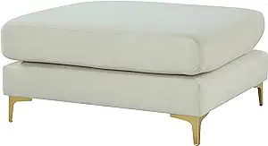 605Cream-Ott Julia Collection Modern | Contemporary Velvet Upholstered M... - £494.40 GBP