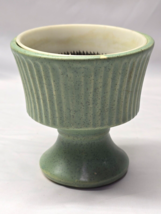 Vintage MCCOY FLORALINE #70 Art Deco Planter 4.5&quot; Ridge Pattern With Fro... - $17.80