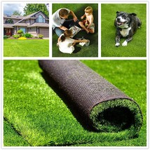 Artificial Grass Turf 4Ftx6Ft(24 Square Ft), 1.38&quot; Pile Height Realistic... - $98.99