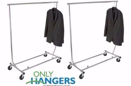 Only Hangers Collapsible Folding Salesman Rolling Garment Rack (SET OF 2) - $293.40 CAD