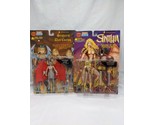 Lot Of (2) Skybolt Toyz Hobby Deluxe Sinthia Platinum Letha Action Figures - $64.14