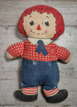 Vintage Knickerbocker Raggedy Andy I Love You Bean Bag Stuffed Toy 7 1/4&quot; - $6.29