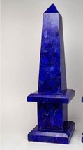 20&quot; Marble Obelisk Blue Lapis Lazuli Inlaid Handmade Art Unique Gift Living Deco - £6,472.33 GBP