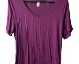 Old Navy Luxe Womens Size S Burgundy Red Dressy T shirt Top Hi Lo Scoop ... - £8.51 GBP