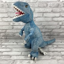 Jurassic World T-Rex Velociraptor Raptor Dinosaur Plush Cuddle Pillow Blue 18&quot; - $19.18