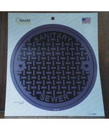 Manhole Cover 6&quot;  Circle Decal Sticker - €8,68 EUR