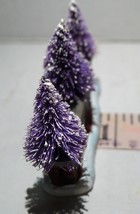 Lemax Bottle Brush Xmas Trees Purple in a Brick Wall Planter - £9.27 GBP