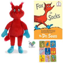 Fox in Socks by Dr. Seuss Hardcover, Dr Seuss Plush Toy Book Character Stuffed A - £25.80 GBP