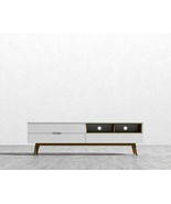 Rove Concepts Nilsson TV Stand Mid-Century Style Elm-Veneer White - £467.42 GBP
