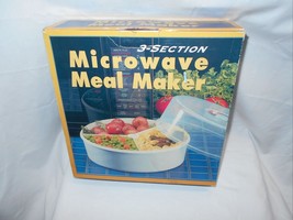 Mint In Box Vintage Microwave Meal Maker 3 section Cover Lid  - £9.16 GBP