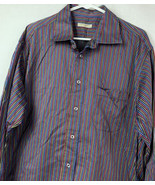 Burberry London Button Shirt Cotton Striped Collared USA Mens XL - £27.45 GBP