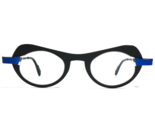 THEO Eyeglasses Frames Pli 365 Matte Black Blue Cat Eye Modernist MCM 40... - $327.03