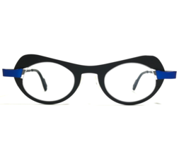 THEO Eyeglasses Frames Pli 365 Matte Black Blue Cat Eye Modernist MCM 40-29-145 - £257.19 GBP