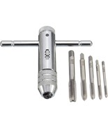 Rocaris Adjustable T-Handle Ratchet Tap Holder Wrench + 5Pcs M3-M8 Machi... - €25,52 EUR