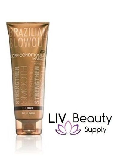 Primary image for NEW & Authentic Brazilian Blowout Anti-Frizz Acai Deep Conditioning Masque 8 oz