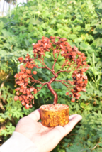 Red Jasper Gemstone Tree | Copper Wire Bonsai for Strength &amp; Healing Decor - $54.21 CAD+