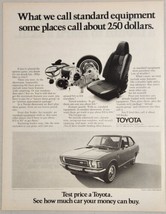 1972 Print Ad Toyota Corolla 1600 Fastback 2-Door Car Reclining Bucket Seats - £13.25 GBP