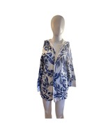 Chico’s Weekends Hoodie Cardigan Size 1 M Blue White Leaf Print Zip Cotton - €27,21 EUR Chico’s Weekends Hoodie Cardigan Size 1 M Blue White Leaf Print Zip Cotton - €27,21 EUR