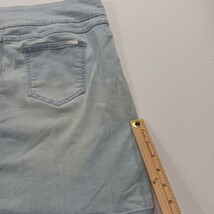 S.C. & Co. Denim Skort Women’s XL Faded Light Blue Pull-On Stretch Mini Skirt image 3