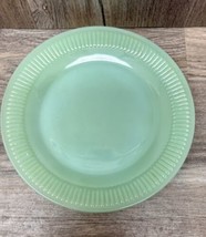 Vintage Fire King Green Jade-ite Glass Plate, Jane Ray (7¾&quot;) ~ Anchor Hocking - £11.85 GBP