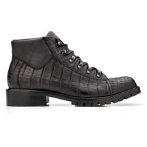 Belvedere Felipe Genuine Caiman Crocodile Pebble Italian Leather Boots CB06 image 3