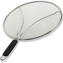 Grease Splatter Screen for Frying Pans &amp; Skillets - Stainless Steel (13 Inches) - £8.03 GBP