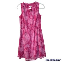 Women&#39;s Merona Pink and white Floral Sleeveless Dress Size Small - $12.90
