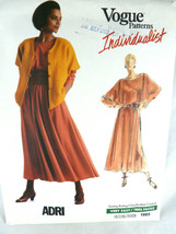 Vintage Vogue Pattern 1985 Easy Adri Dress UNCUT Factory Folded Sz 14 - £8.87 GBP