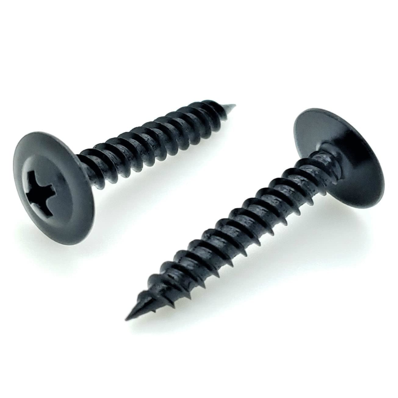 Primary image for 100 Qty #8 X 1" Black Phillips Modified Truss Head Wood Screws (BCP1079)