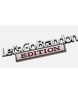 Lets Go Brandon Edition Emblem Car Badge 3D Fender Decal Sticker Chrome Red - $45.99