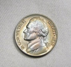 1939 Rev &#39;40 Jefferson Nickel CH UNC Coin w/ Awesome Toning AL200 - $58.41