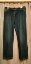 Jones NY Signature Jeans Cotton w/Spandex Flat Front Size 12 - £12.49 GBP