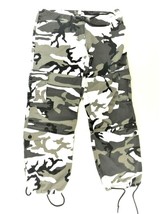 Rothco Combat Tested Gray White Cotton Camo Cargo Drawstring Pants Mens Small*** - £26.57 GBP
