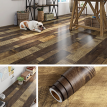 Livelynine Reclaimed Waterproof Vinyl Plank Flooring Peel and Stick Wood for Kit - £11.99 GBP