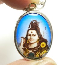 Seigneur Shiva Mahadev Om Pendentif Béni Années 1980 Mahadeva Grand Dieu... - £31.66 GBP