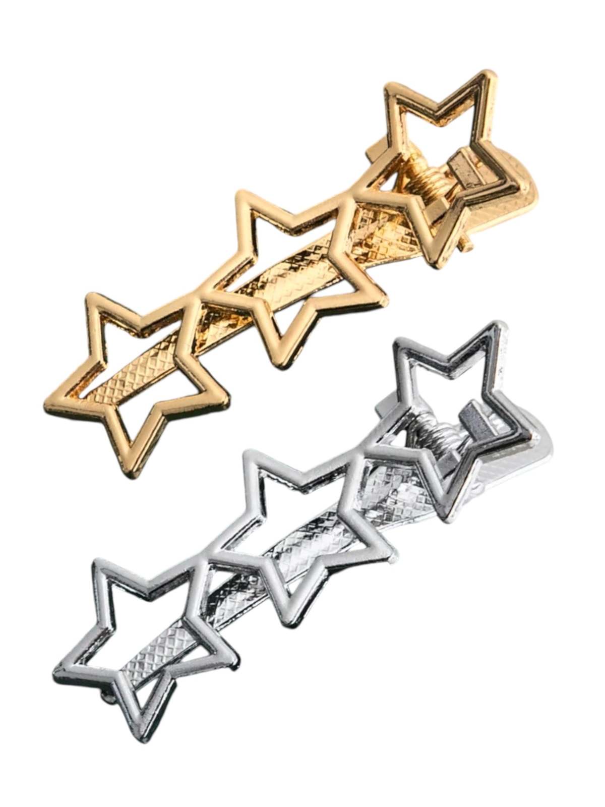 METAL STARS HAIR BARRETTE - $3.99