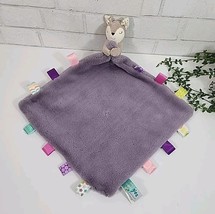 Taggies Huggy Stuffed Animal Lovey Security Blanket Purple 13&quot; x 13&quot; Flora Fawn - $14.44