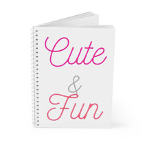 Cute and Fun Spiral Notebook - £15.97 GBP