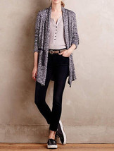 NWT Anthropologie Contrast Anorak Cardigan SMALL Black By Dolan Women Sweater - £35.37 GBP