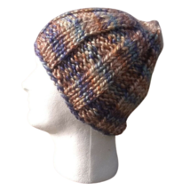 Handmade Beanie Hat Cap Knit Slouch Ginger Brown Beige Blue Men Women Vegan - £19.57 GBP