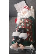 Vintage Telco Motion-ettes SLEEPING SANTA Animated Snoring In Bed 1992 W... - $85.00