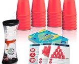 Stacking Cups Game With 18 Fun Challenges And Water Timer, 24 Stacking C... - $38.99